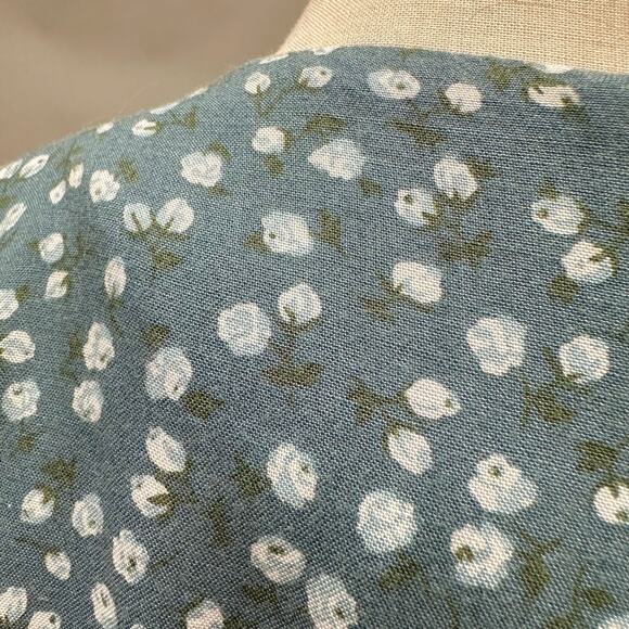 Vintage 90s Debra Martin Floral Smocked Top Dolman Sleeve Jumpsuit Size 12 - Picture 8 of 16